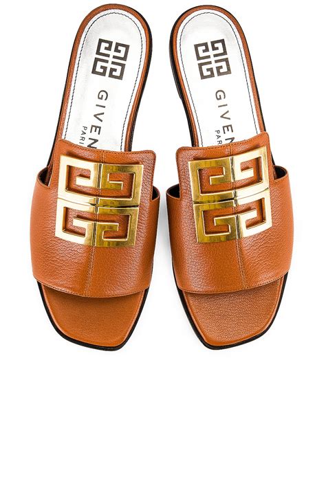 givenchy triangle leather sandals|Givenchy flat mules.